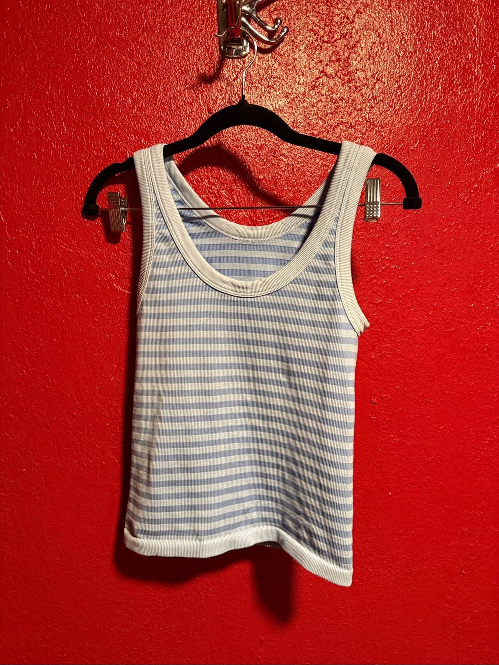 86. NWOT Nikibiki Blue & White Striped Ribbed Tank
